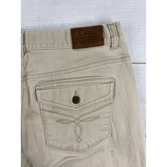 Vtg Lauren Jeans Co. Women’s 14 Cream Flare Leg Stretch Denim High Rise 90s - Picture 9 of 9